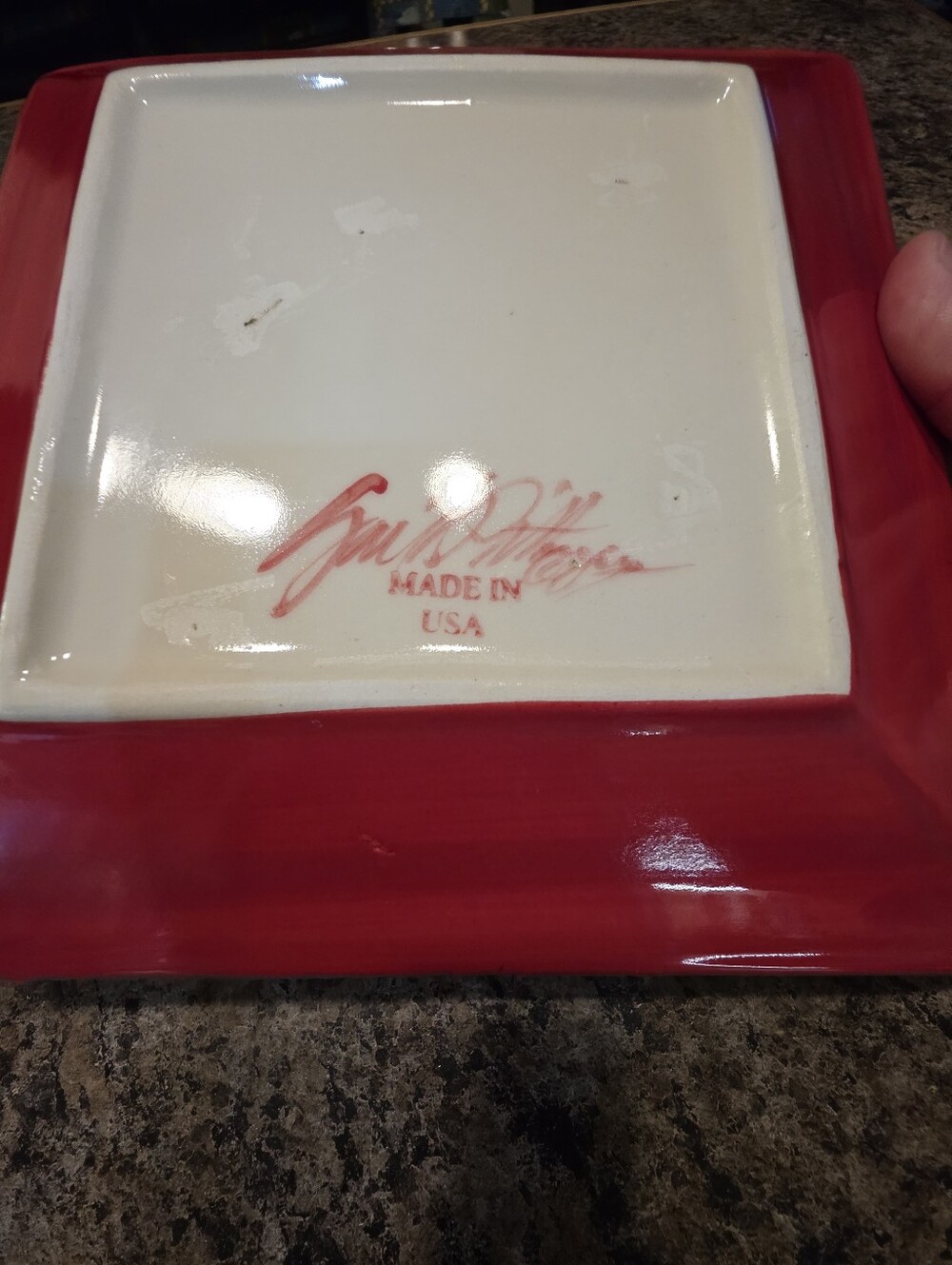 Gail Pittman Ceramic Square Small Platter - Picture 3 of 5